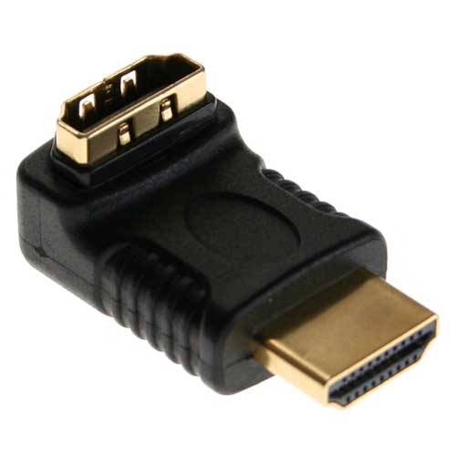 INLINE - HDMI Adapter - Stecker / Buchse - gewinkelt oben - vergoldete Kontakte 4K2K
