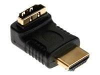 INLINE - HDMI Adapter - Stecker / Buchse - gewinkelt oben - vergoldete Kontakte 4K2K