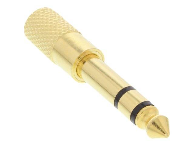 INLINE - Audio Adapter - 6,3mm Klinke Stecker an 3,5mm Klinke Buchse - Stereo - gold
