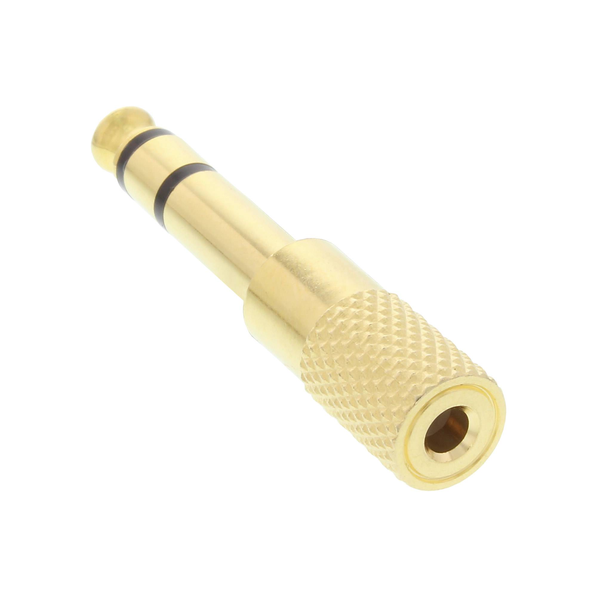 INLINE - Audio Adapter - 6,3mm Klinke Stecker an 3,5mm Klinke Buchse - Stereo - gold