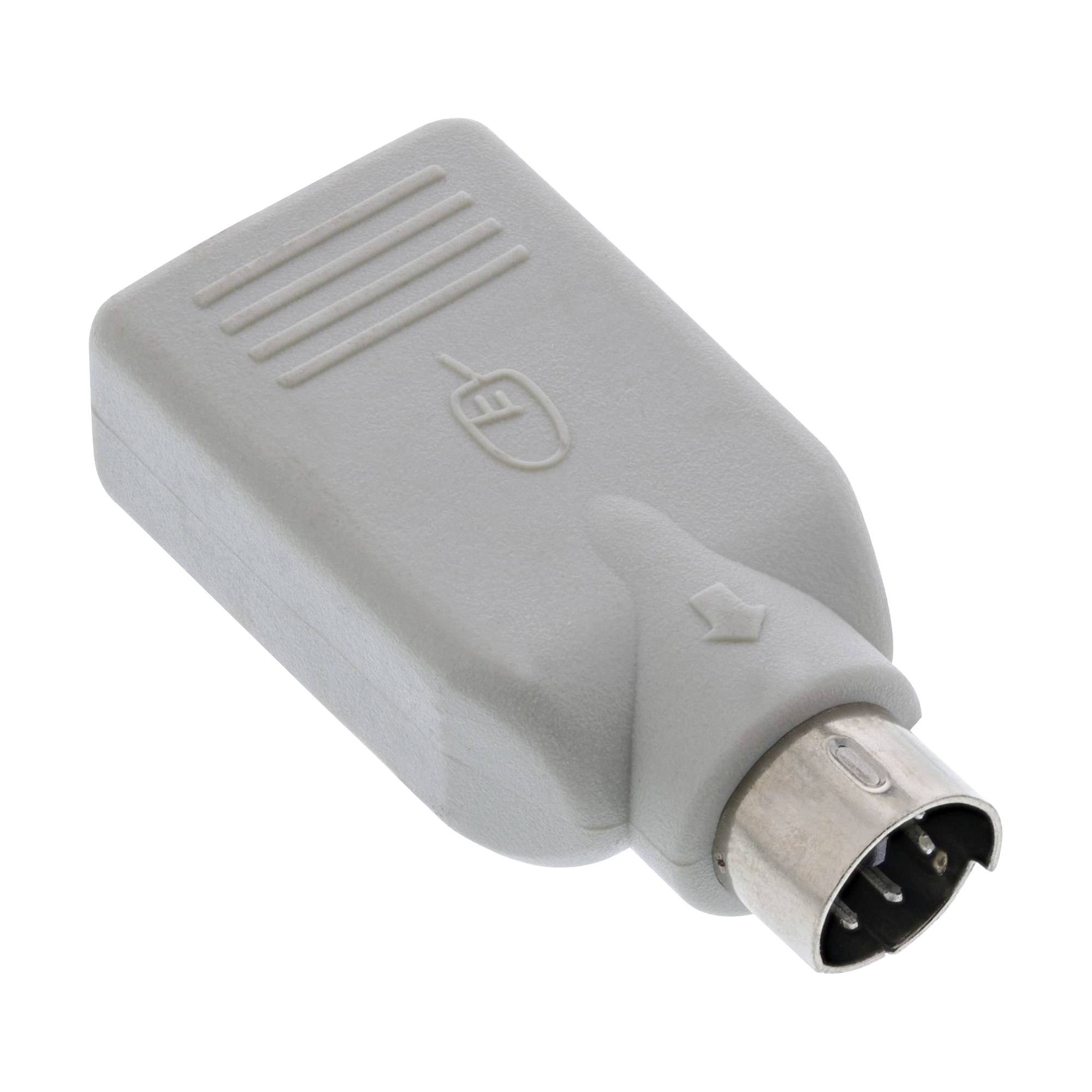 INLINE - USB PS/2 Adapter - USB Buchse A auf PS/2 Stecker