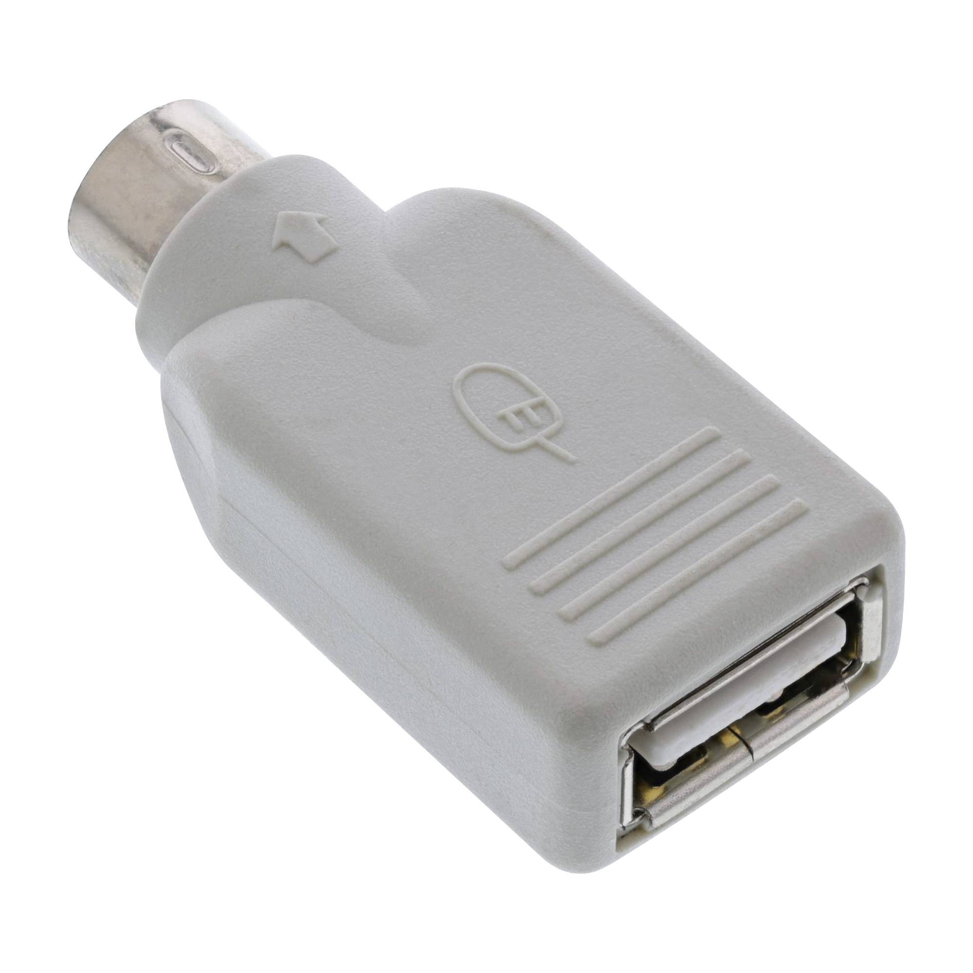 INLINE - USB PS/2 Adapter - USB Buchse A auf PS/2 Stecker