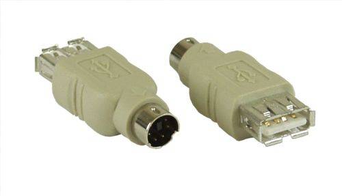 INLINE - USB PS/2 Adapter - USB Buchse A auf PS/2 Stecker