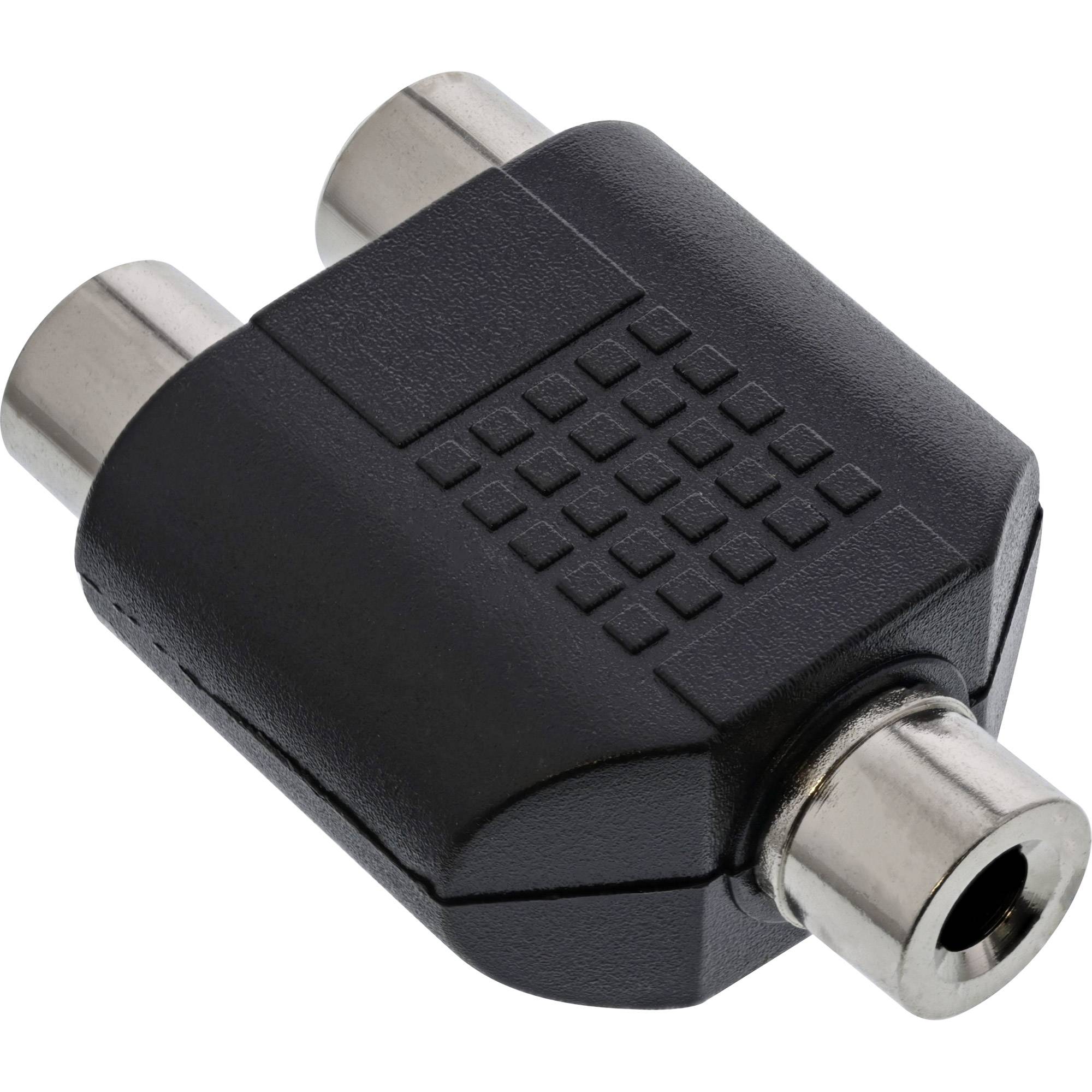 INLINE - Audio Adapter - 3,5mm Klinke Buchse Mono an 2x Cinch Buchse