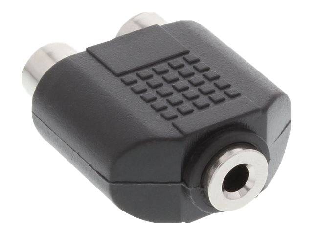 INLINE - Audio Adapter - 3,5mm Klinke Buchse Mono an 2x Cinch Buchse