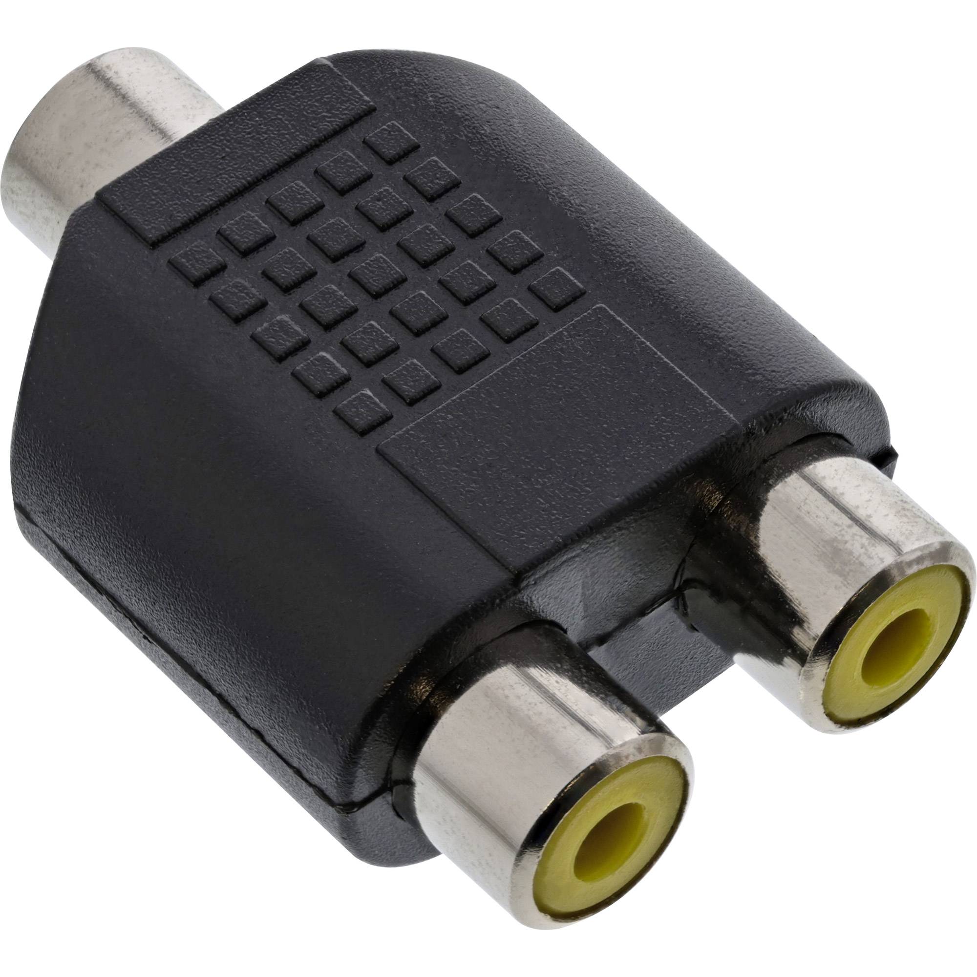 INLINE - Audio Adapter - 3,5mm Klinke Buchse Mono an 2x Cinch Buchse