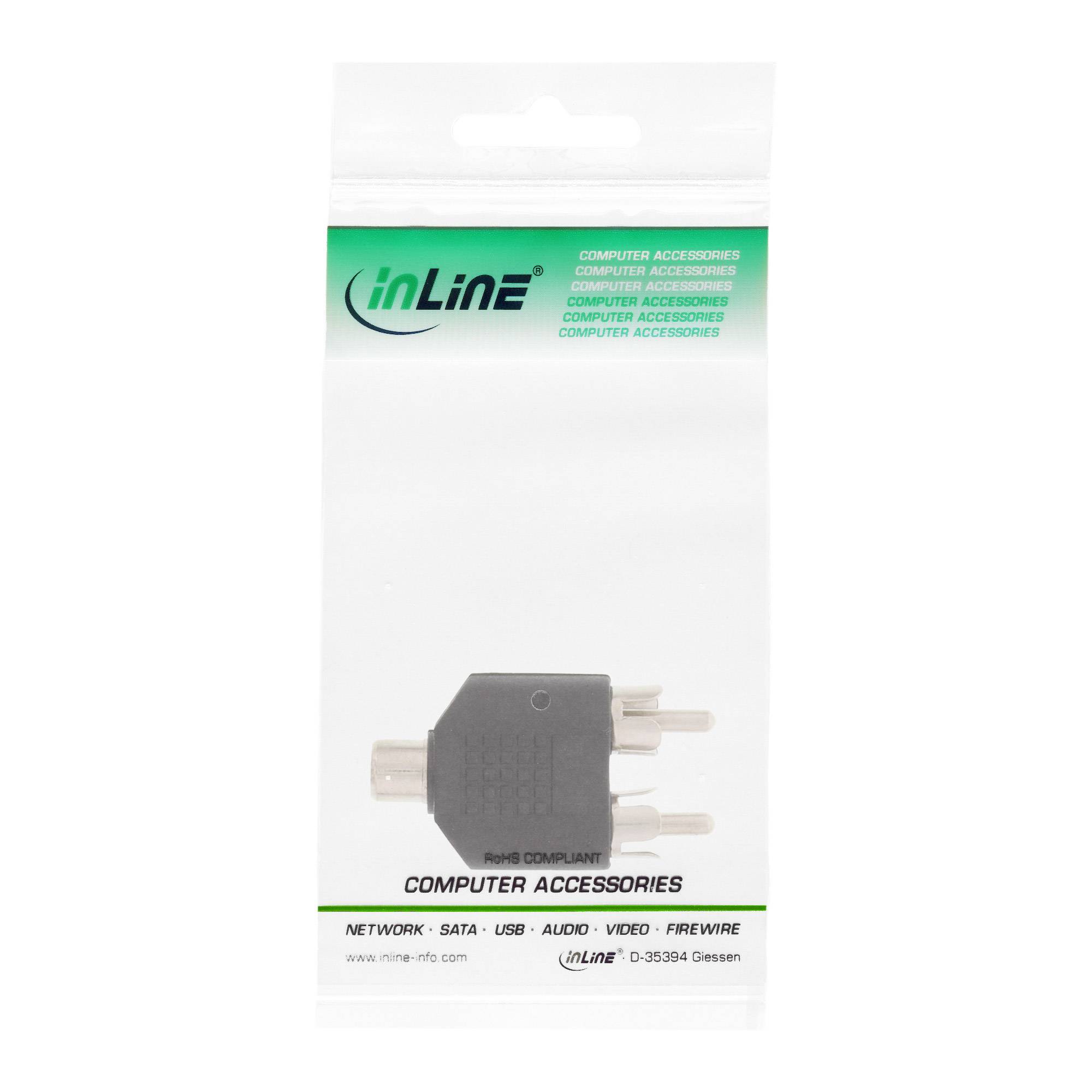 INLINE - Audio Adapter - Cinch Buchse an 2x Cinch Stecker