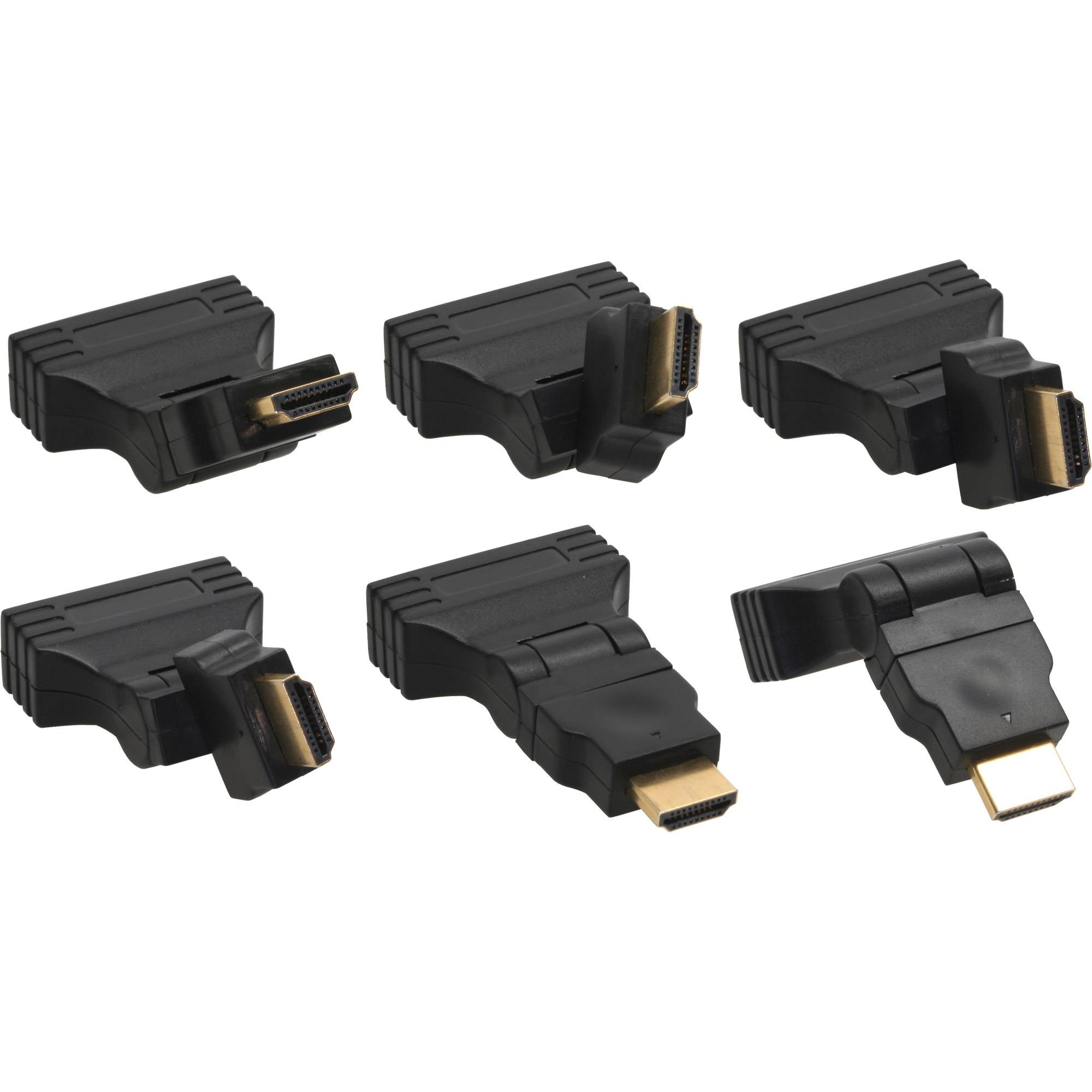 INLINE - HDMI-DVI Adapter - 19pol Stecker auf 24+1 Buchse - mit 180° Winkel