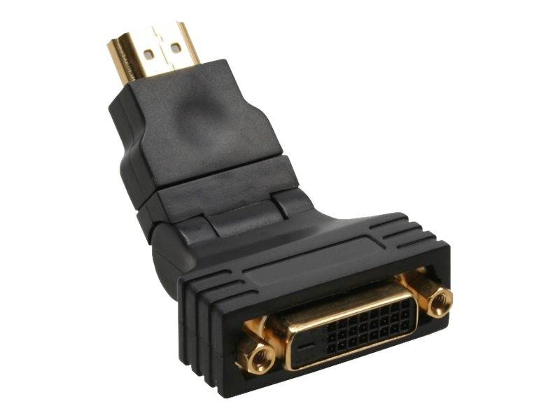 INLINE - HDMI-DVI Adapter - 19pol Stecker auf 24+1 Buchse - mit 180° Winkel