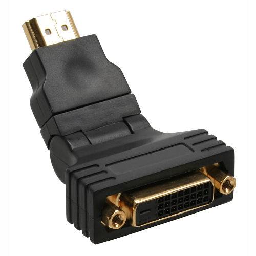 INLINE - HDMI-DVI Adapter - 19pol Stecker auf 24+1 Buchse - mit 180° Winkel