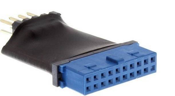 INLINE - USB 3.0 zu 2.0 Adapter intern - USB 3.0 19pin auf USB 2.0 Pfostenstecker