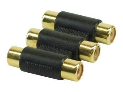 INLINE - Audio/Video Adapter - 3x Cinch Buchse auf 3x Cinch Buchse - vergoldet
