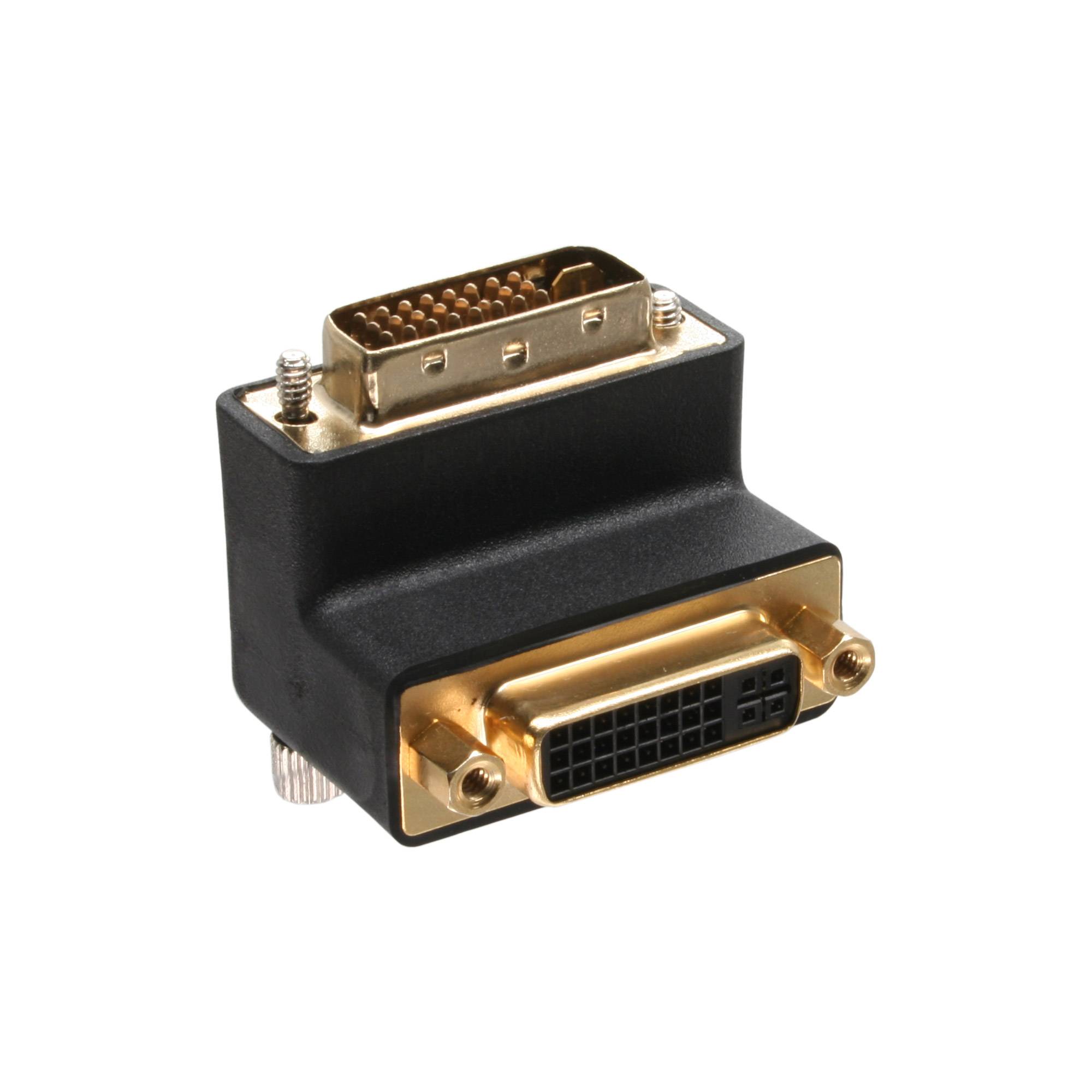 INLINE - DVI-I Adapter - 90° gewinkelt - digital+analog 24+5 Stecker / Buchse
