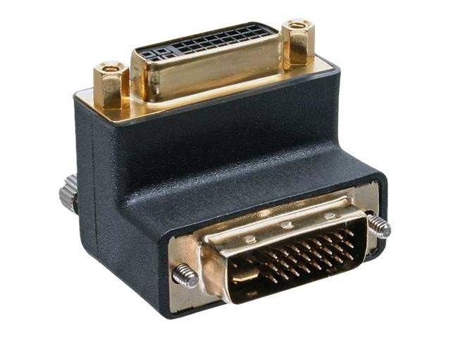 INLINE - DVI-I Adapter - 90° gewinkelt - digital+analog 24+5 Stecker / Buchse