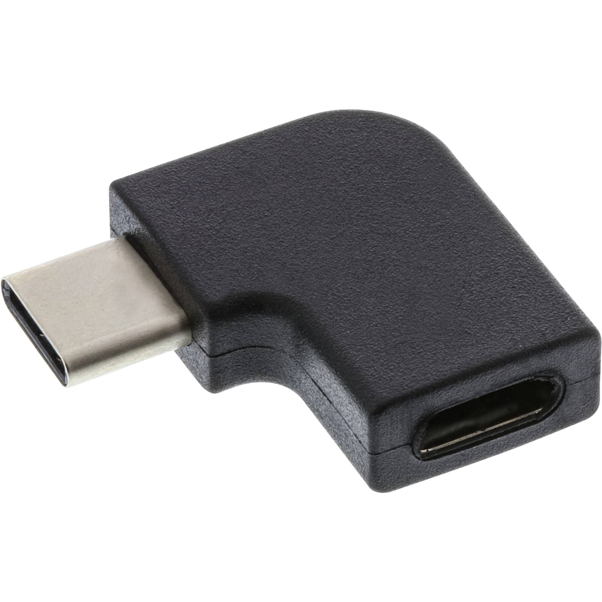 INLINE - USB 3.2 Gen.2 Adapter - USB-C Stecker an C Buchse - gewinkelt