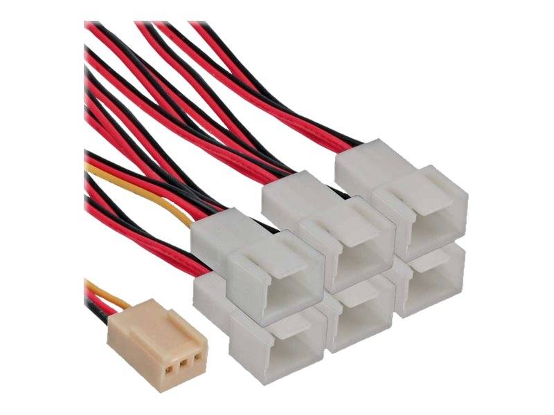 INLINE - Lüfter Adapterkabel - 3pol Molex Buchse an 6x 3pol Molex Stecker