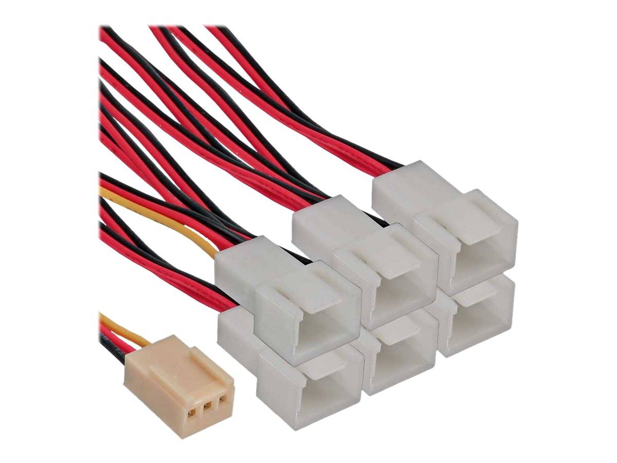 INLINE - Lüfter Adapterkabel - 3pol Molex Buchse an 6x 3pol Molex Stecker
