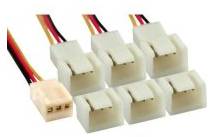 INLINE - Lüfter Adapterkabel - 3pol Molex Buchse an 6x 3pol Molex Stecker