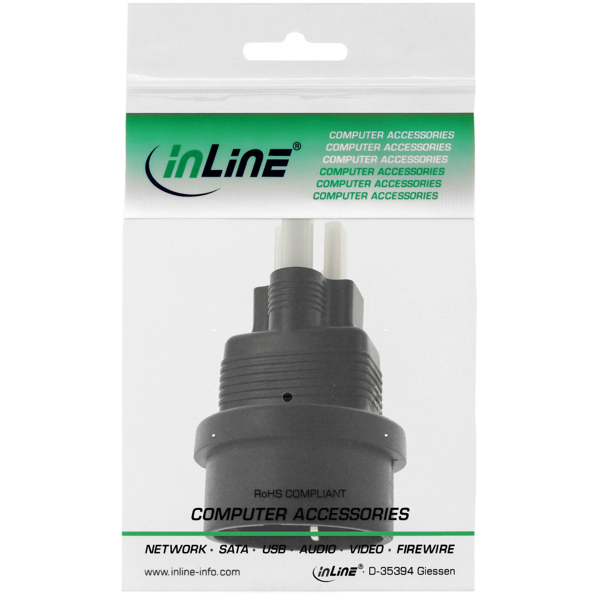 INLINE - Reiseadapter - USA Stecker auf Schutzkontakt Buchse