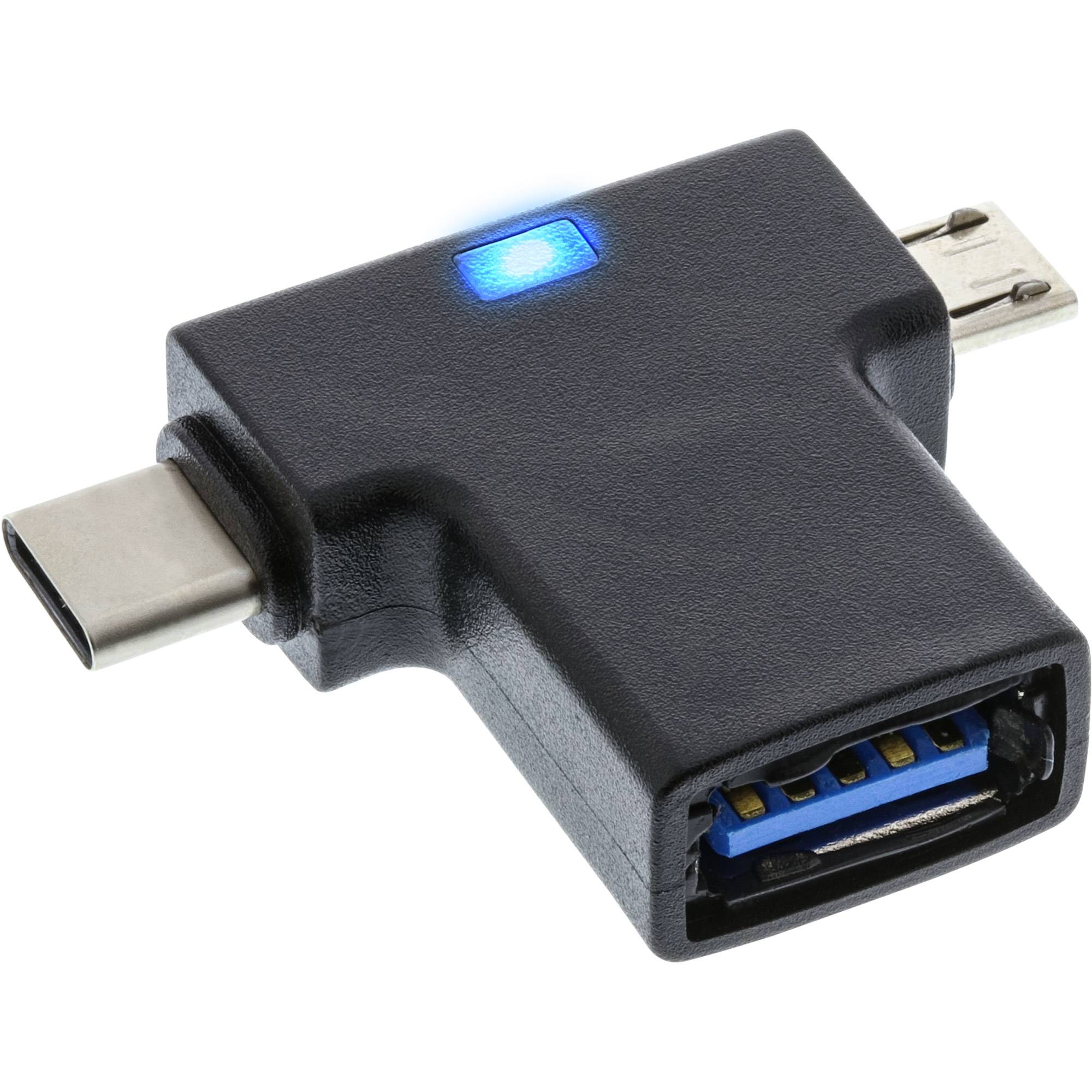 INLINE - USB 3.1/2.0 T-Adapter - USB-C Stecker oder Micro-USB an A Buchse