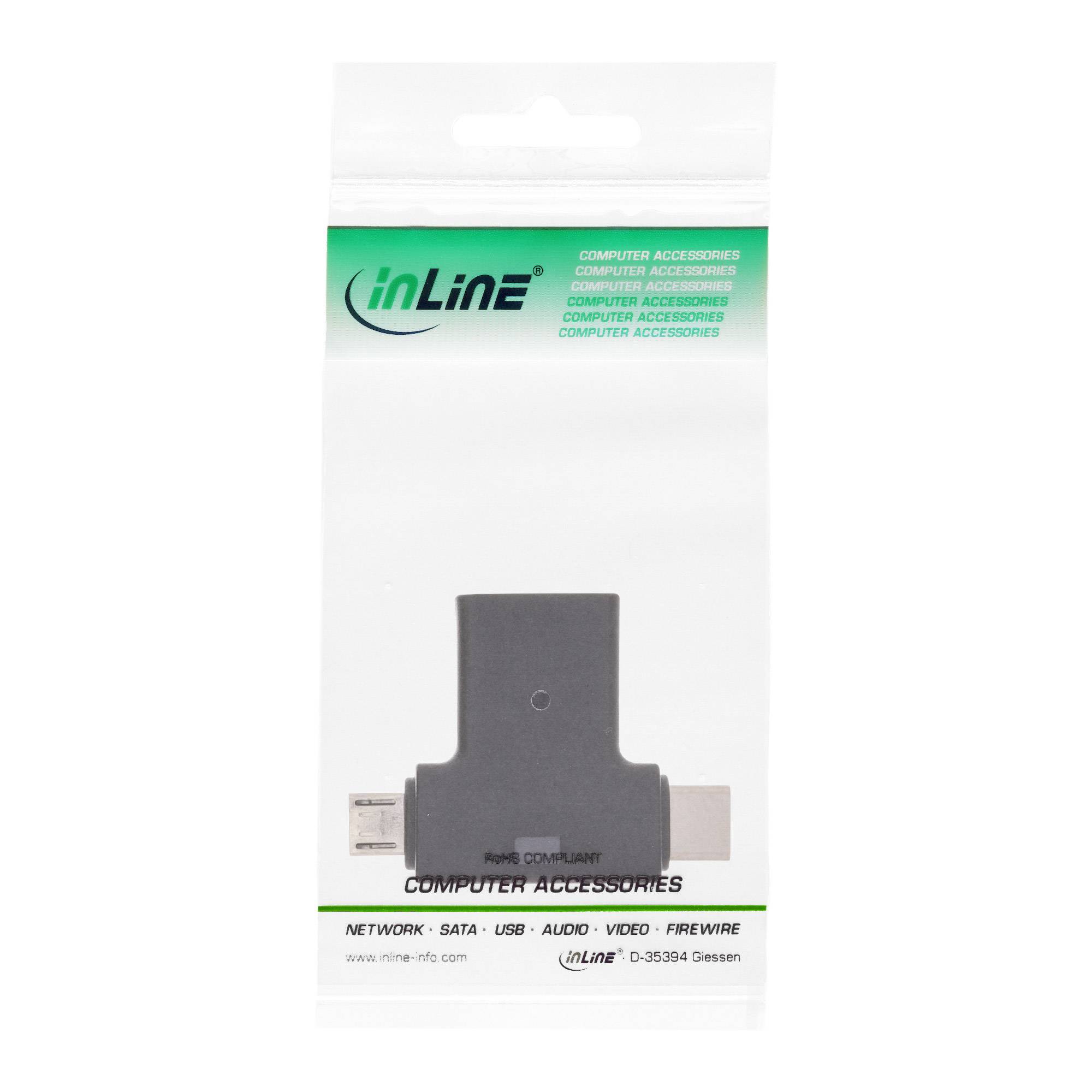 INLINE - USB 3.1/2.0 T-Adapter - USB-C Stecker oder Micro-USB an A Buchse