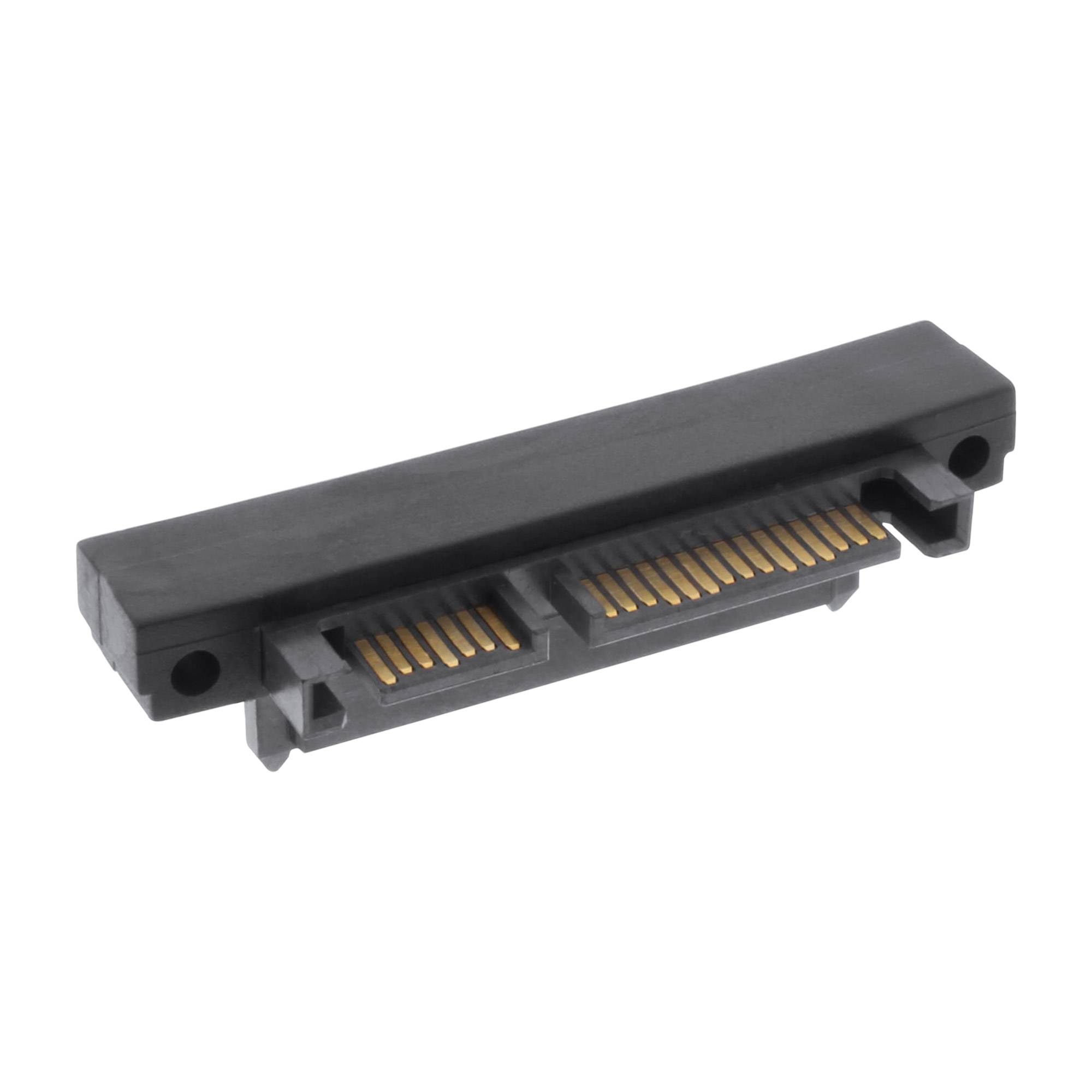 INLINE - SATA Adapter Stecker / Buchse - 22pol. (15+7) - aufwärts gewinkelt