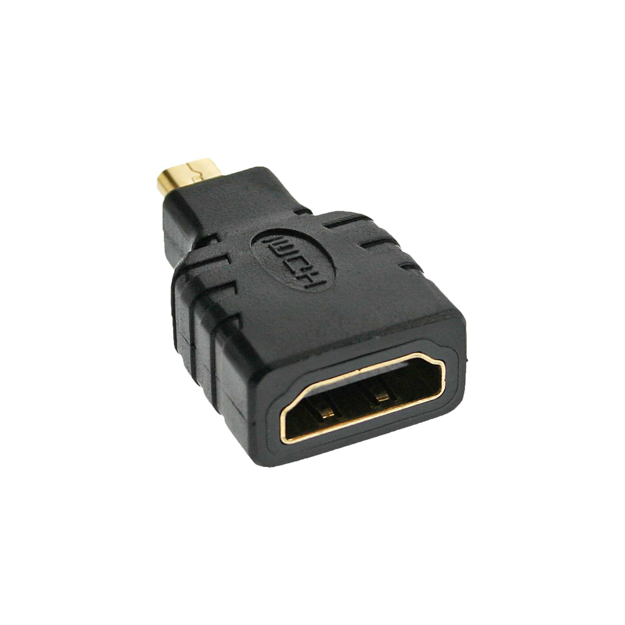 INLINE - HDMI Adapter - HDMI A Buchse auf Micro HDMI D Stecker - 4K/60Hz