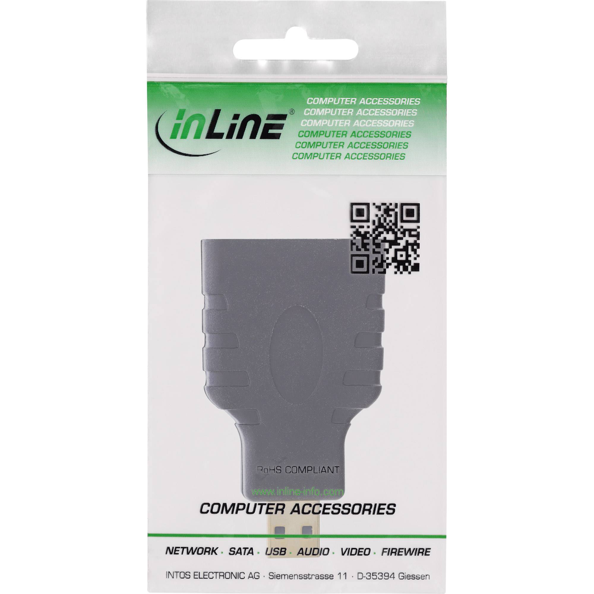 INLINE - HDMI Adapter - HDMI A Buchse auf Micro HDMI D Stecker - 4K/60Hz