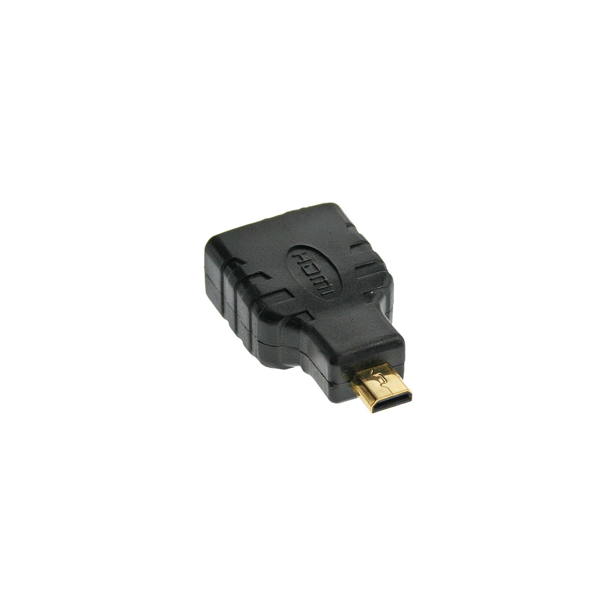 INLINE - HDMI Adapter - HDMI A Buchse auf Micro HDMI D Stecker - 4K/60Hz