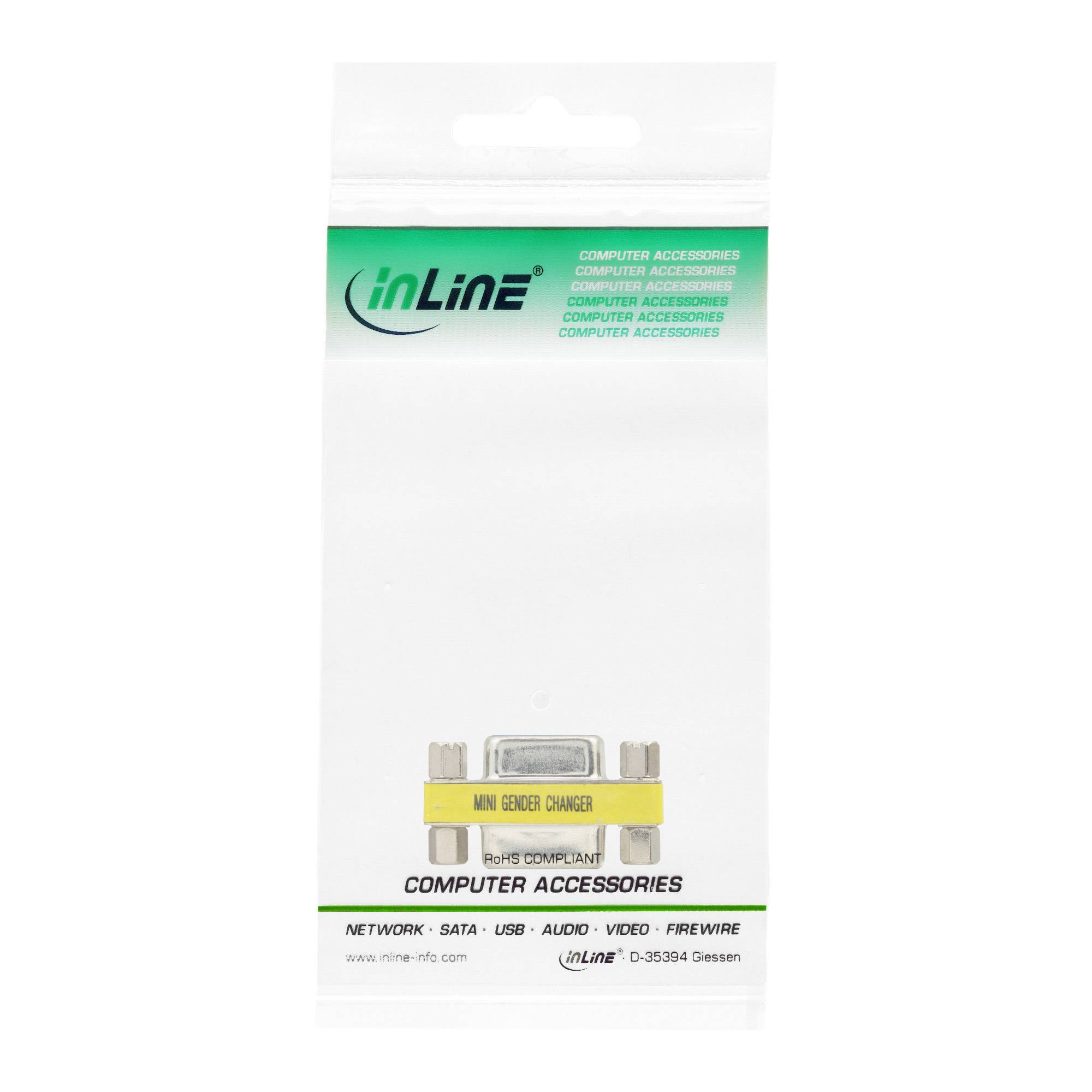 INLINE - Mini-Gender-Changer - 9pol Buchse / Buchse