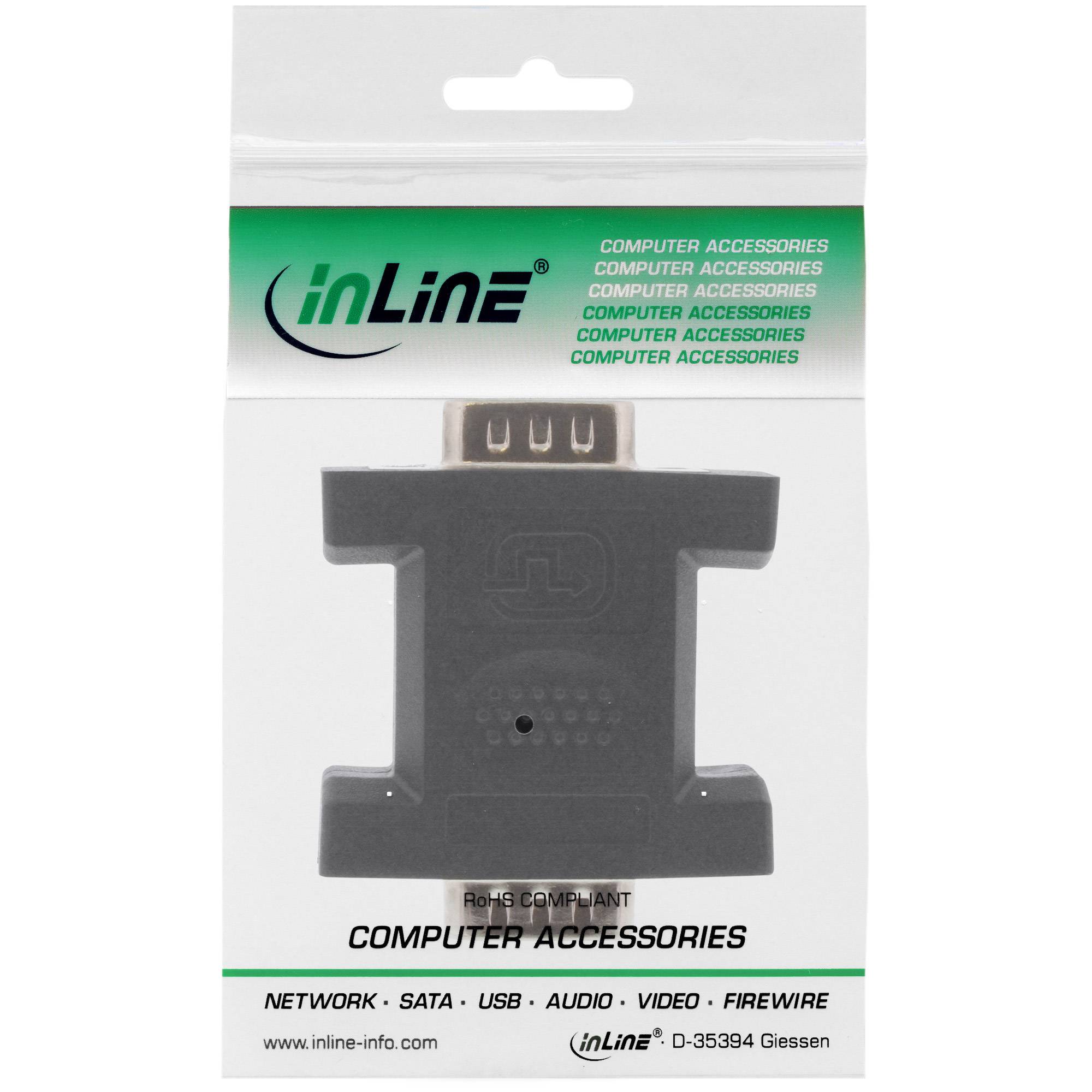 InLine Mini-Gender-Changer - Invertieradapter - DB-9 (M)