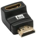 INLINE - HDMI Adapter - Stecker/Buchse - gewinkelt unten - vergoldete Kontakte - 4K2K