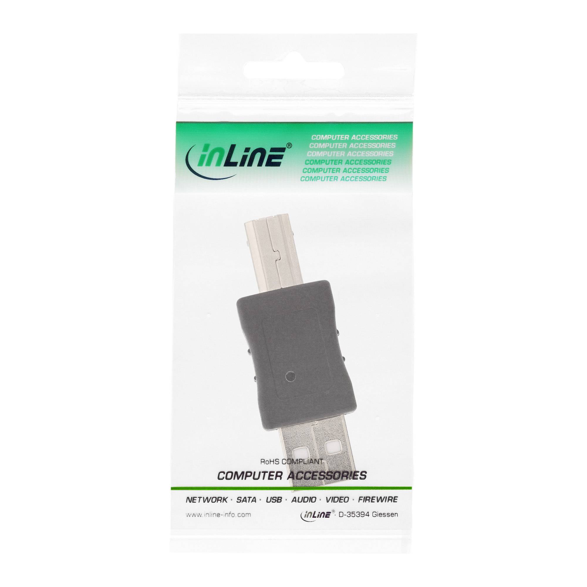 INLINE - USB 2.0 Adapter - Stecker A auf Stecker B