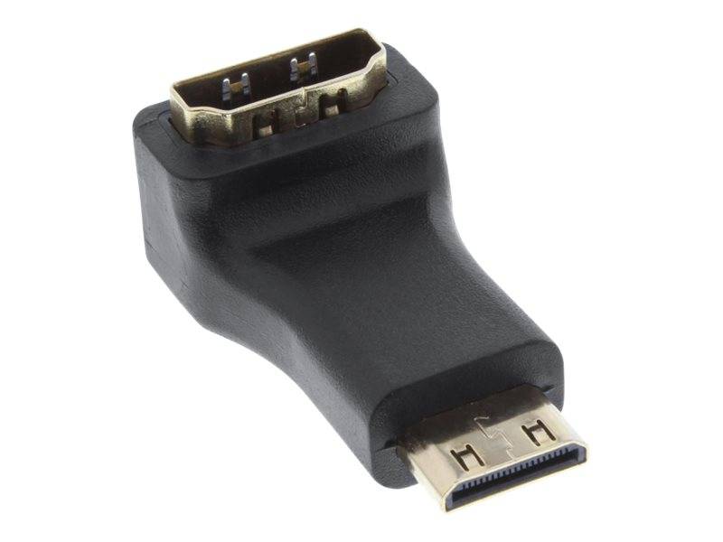 INLINE - HDMI Adapter - HDMI A Buchse auf Mini HDMI C Stecker - gewinkelt - 4K2K