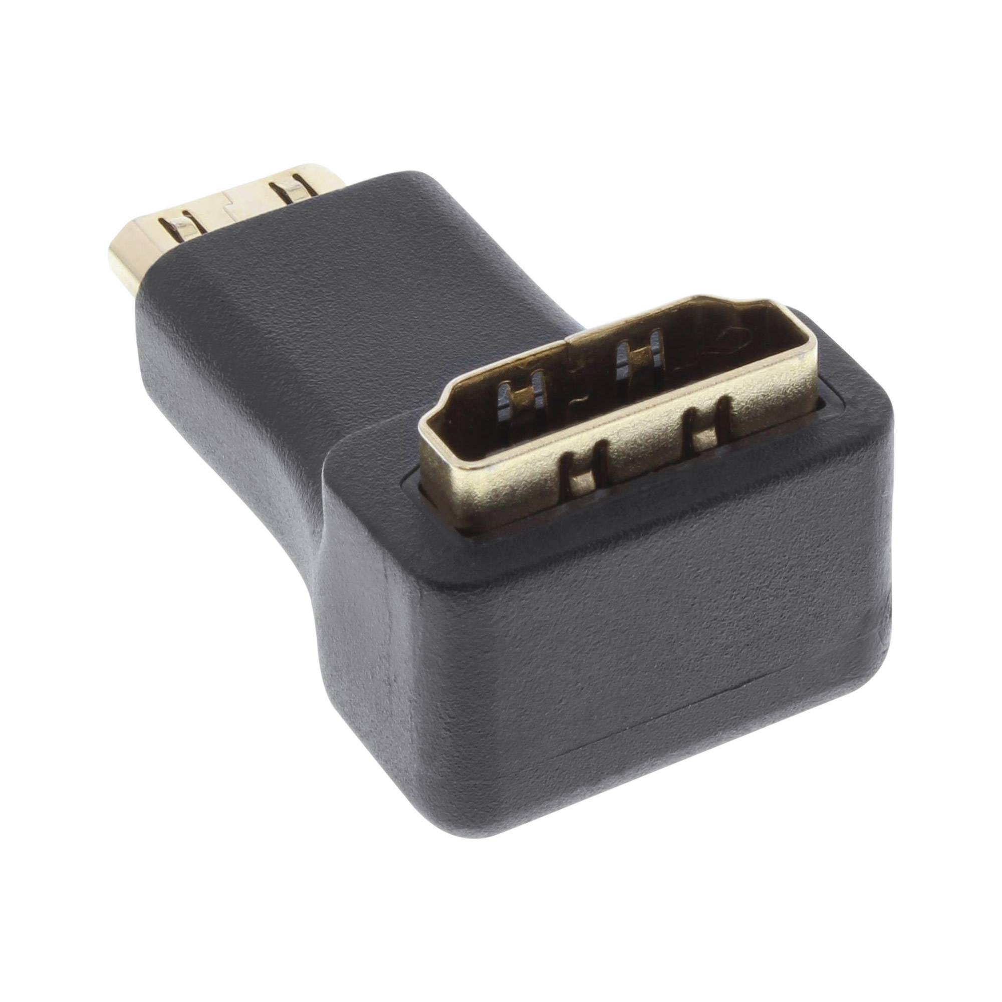 INLINE - HDMI Adapter - HDMI A Buchse auf Mini HDMI C Stecker - gewinkelt - 4K2K