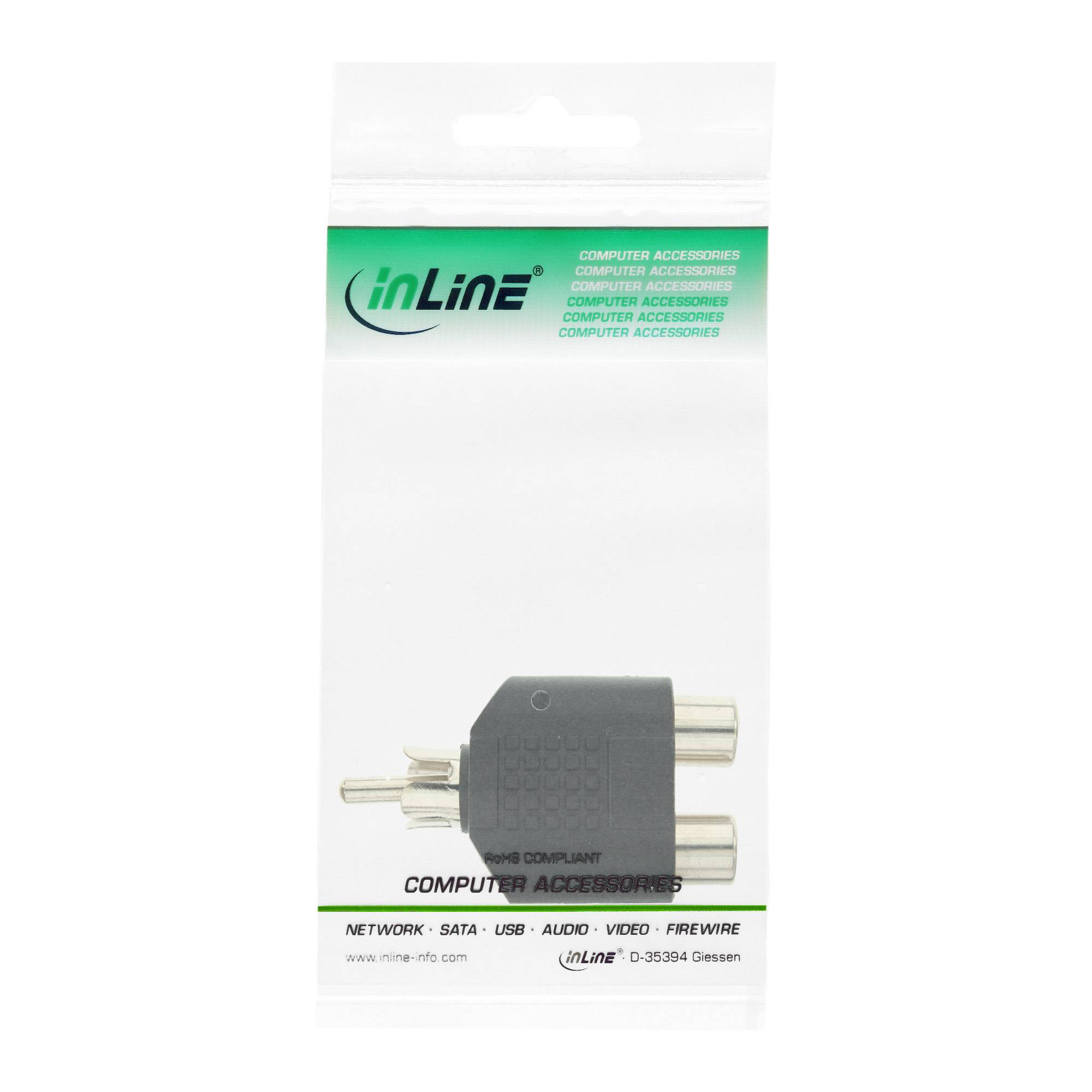 INLINE - Audio Adapter - Cinch Stecker an 2x Cinch Buchse