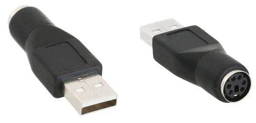 INLINE - USB PS/2 Adapter - USB Stecker A auf PS/2 Buchse