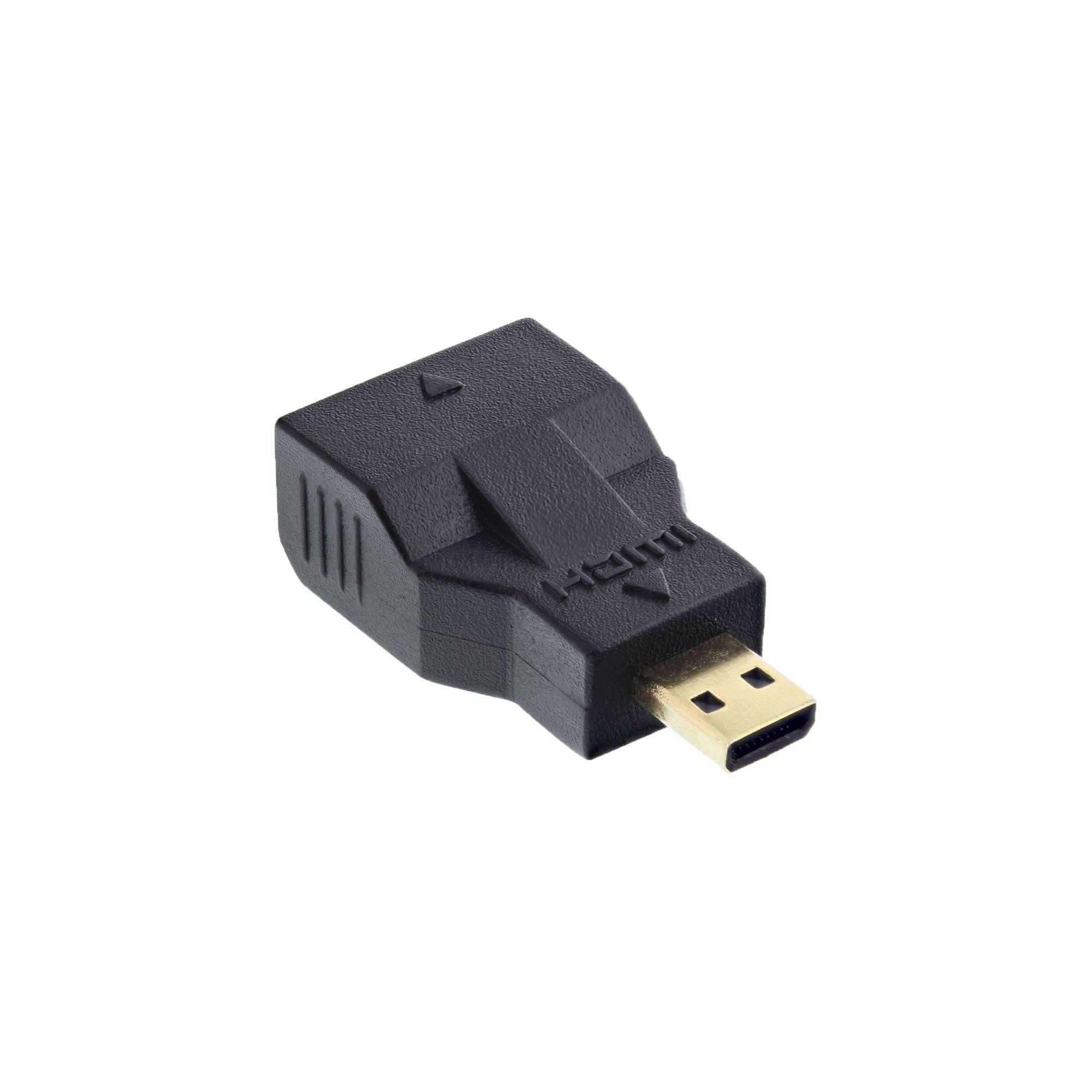 INLINE - HDMI Adapter - Mini HDMI C Buchse auf Micro HDMI D Stecker - 4K2K