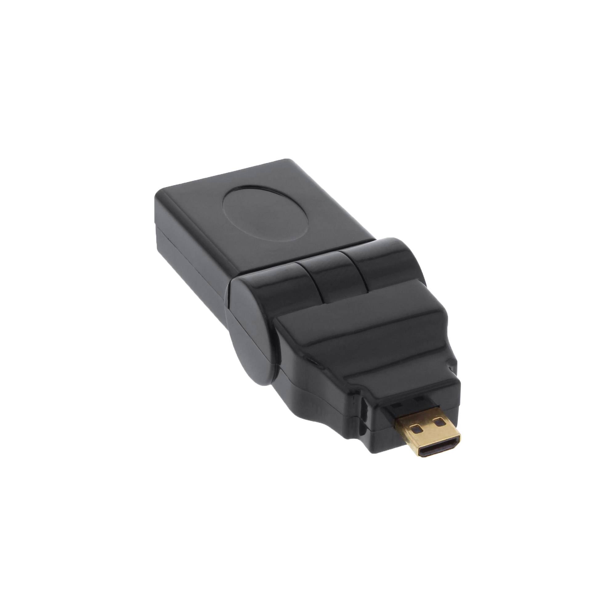 INLINE - HDMI Adapter - HDMI A Buchse auf Micro HDMI D Stecker - flexibel - 4K2K