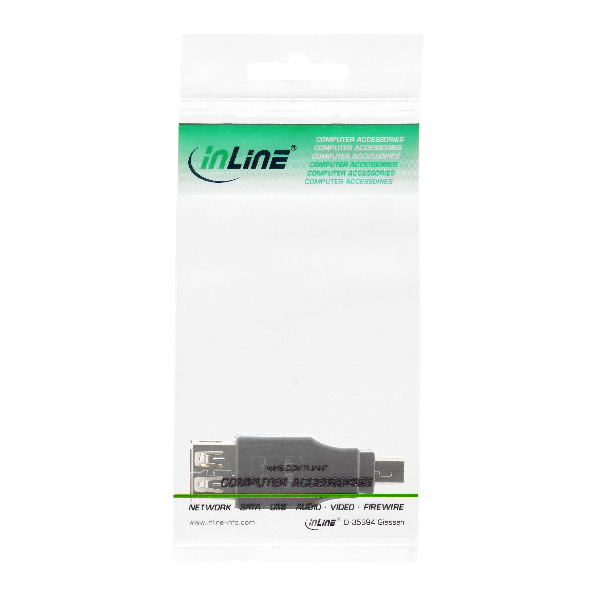 INLINE - USB 2.0 Adapter - Stecker A auf Mini-5pol Buchse