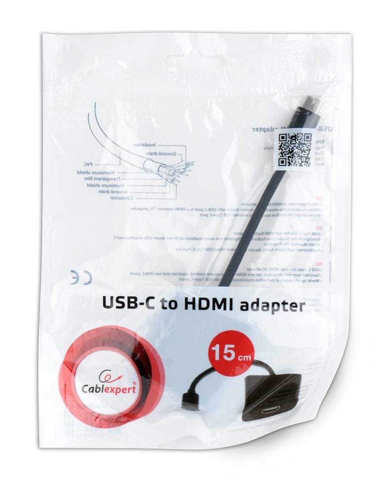 GEMBIRD - Cablexpert A-CM-HDMIF-01 - Videoadapter - 24 pin USB-C männlich zu HDMI weiblich