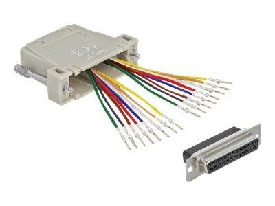 Delock Netzwerkadapter - RJ-45 (W) zu DB-25 (W) - Daumenschrauben - beige