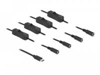 Delock - Netz-Splitter - USB-C (M) bis Gleichstromstecker 5,5 x 2,1 mm (W)