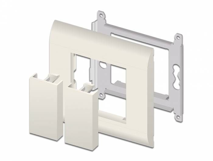 Delock - Easy 45 - Abdeckung für Ausgänge - weiß, RAL 9003 (Packung mit 10)