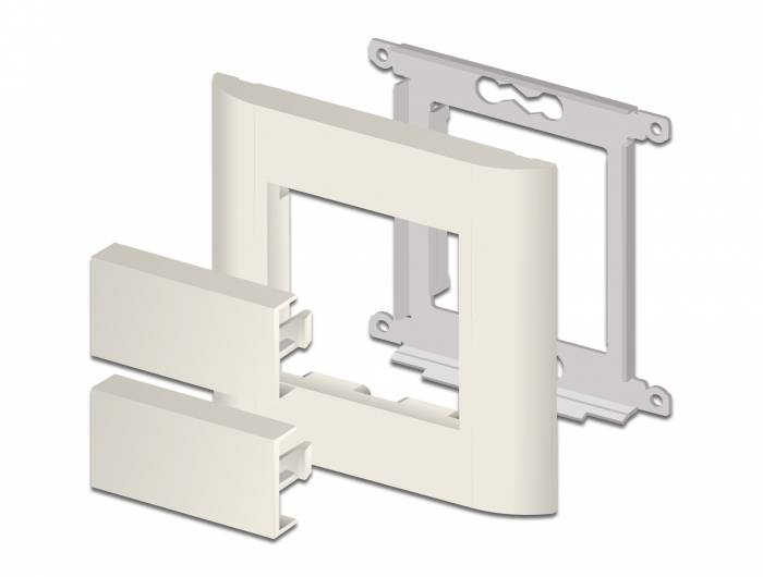 Delock - Easy 45 - Abdeckung für Ausgänge - weiß, RAL 9003 (Packung mit 10)