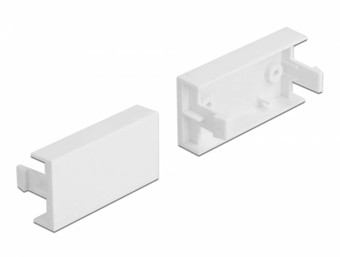 Delock - Easy 45 - Abdeckung für Ausgänge - weiß, RAL 9003 (Packung mit 10)