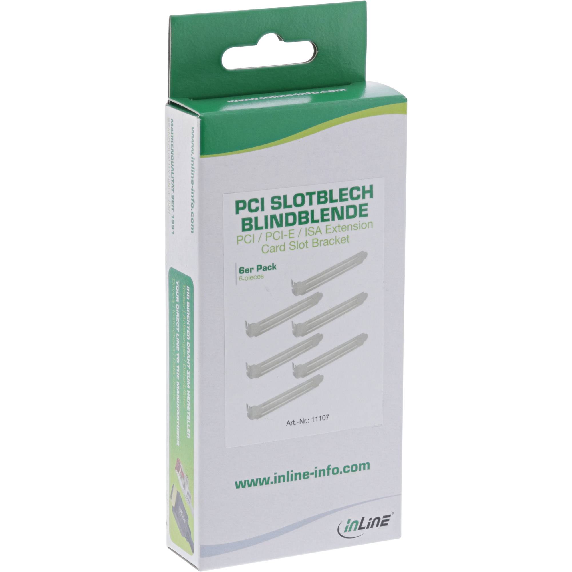 INLINE - PCI Slotblech Blindblende - 6er Pack