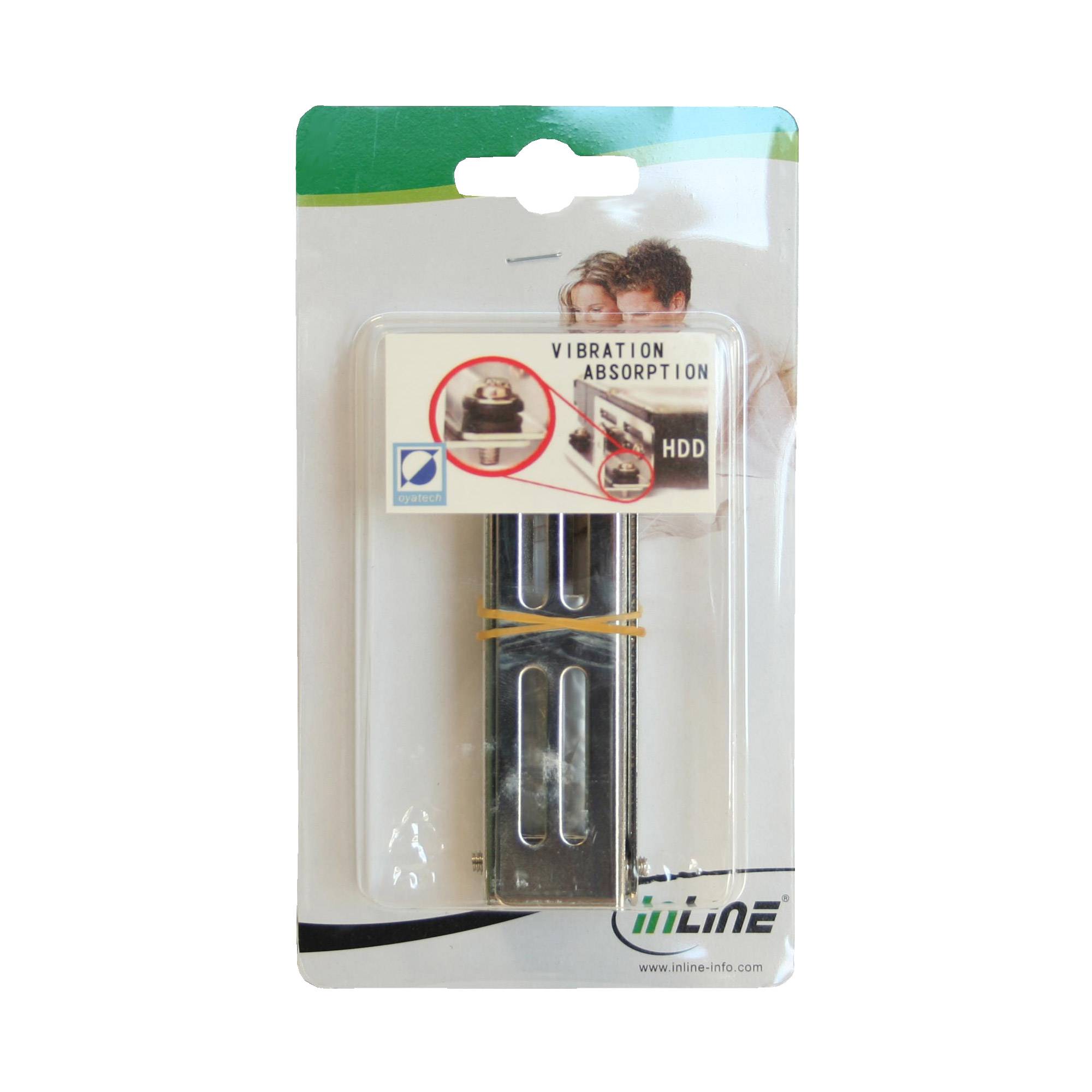 INLINE - Festplatten-Entkoppler - 13,34cm (5,25"") zu 8,89cm (3,5"") - silber