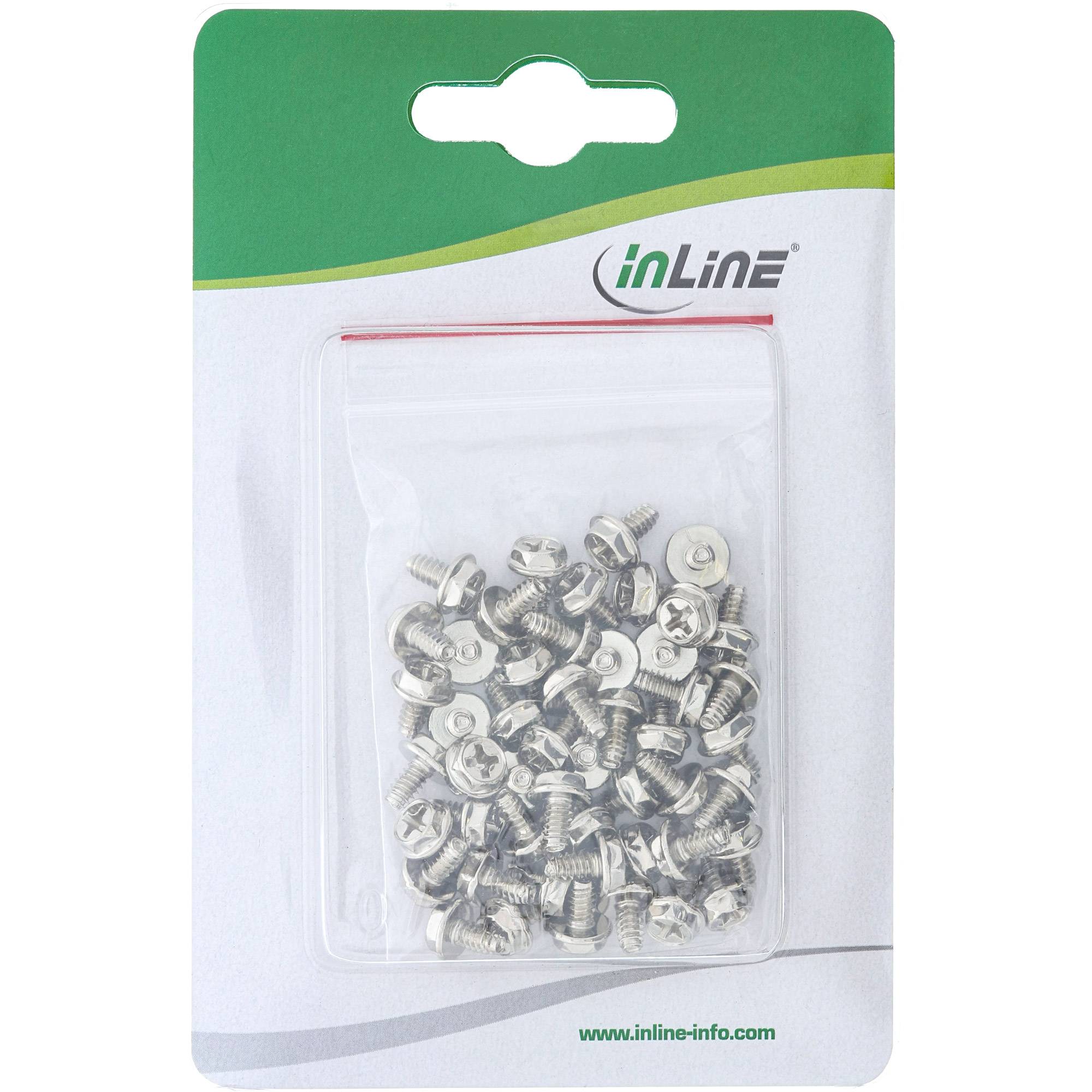 InLine - Schrauben-Kit - Silber - 0.63 cm (Packung mit 50)