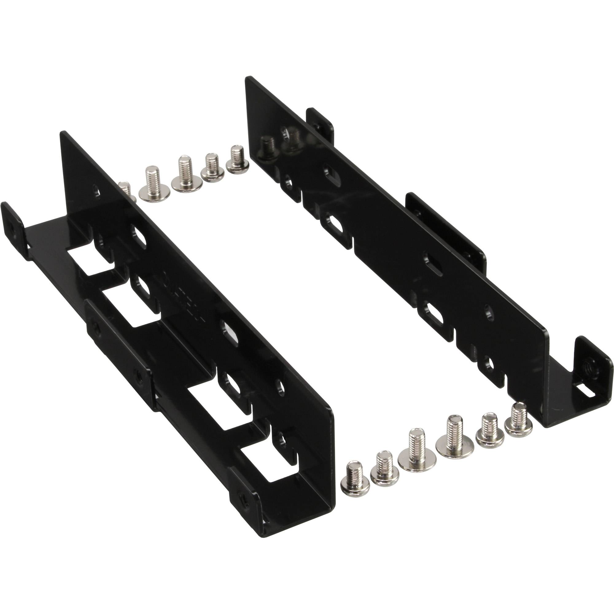 INLINE - HDD/SSD Einbauschienen - 2x 6,35cm (2,5"") zu 8,89cm (3,5"") - schwarz